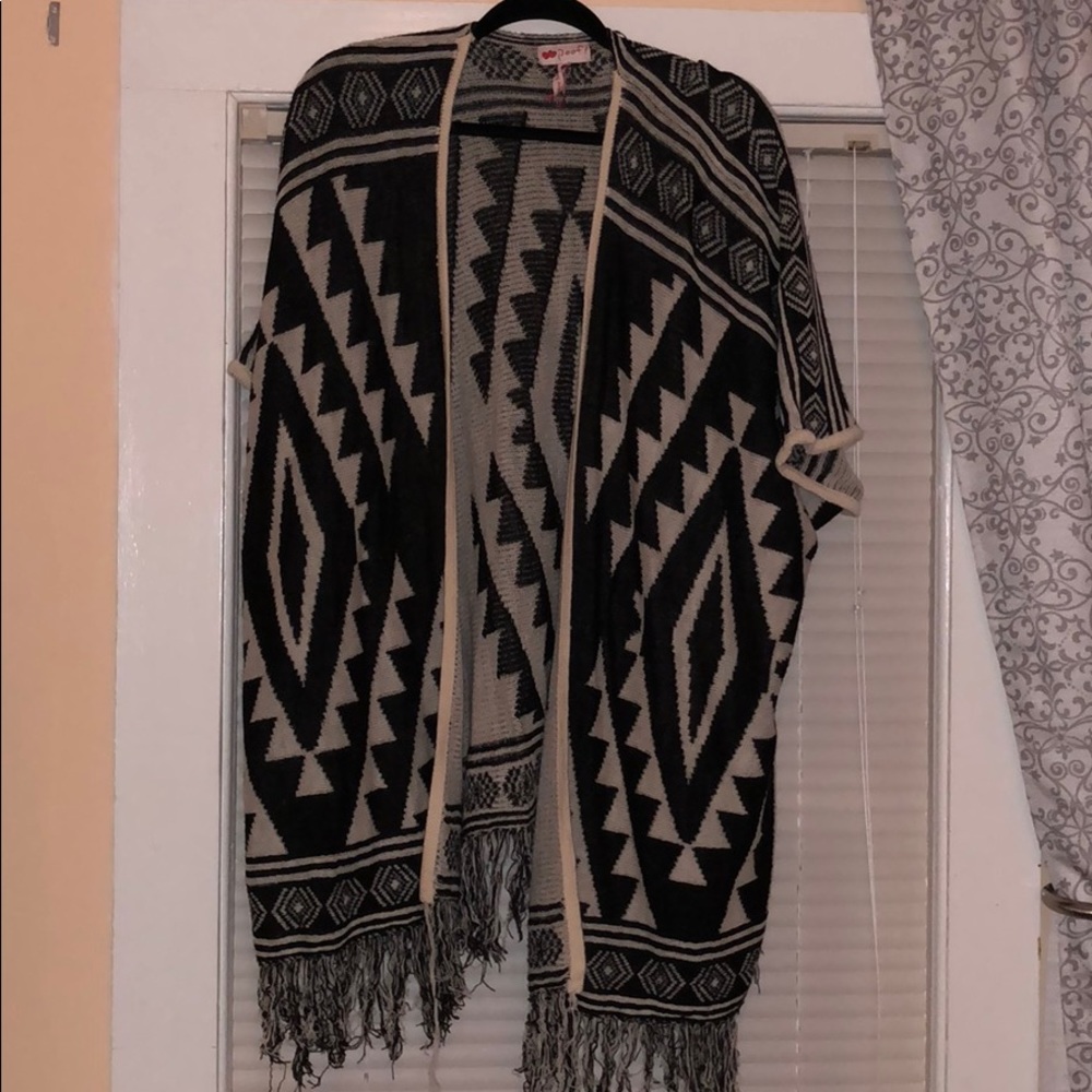 Tan and black cardigan!